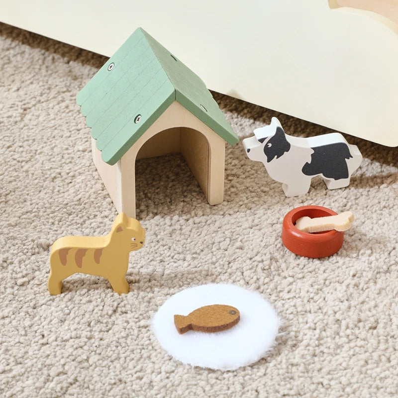 Toy House Accessories Pet Set Great Pet Play Set For Dollhouses Fun Games That Encourage Creativity And Imagination in Children
