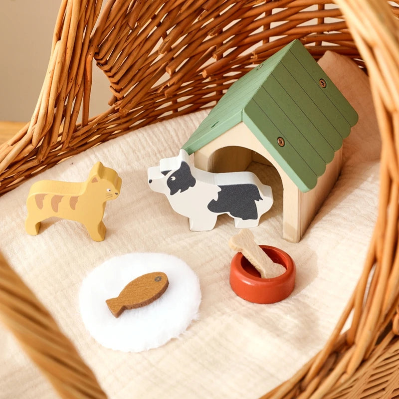 Toy House Accessories Pet Set Great Pet Play Set For Dollhouses Fun Games That Encourage Creativity And Imagination in Children